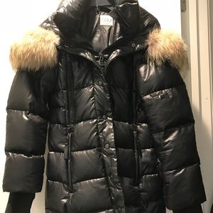SAM fur trim millennium down jacket parka size M